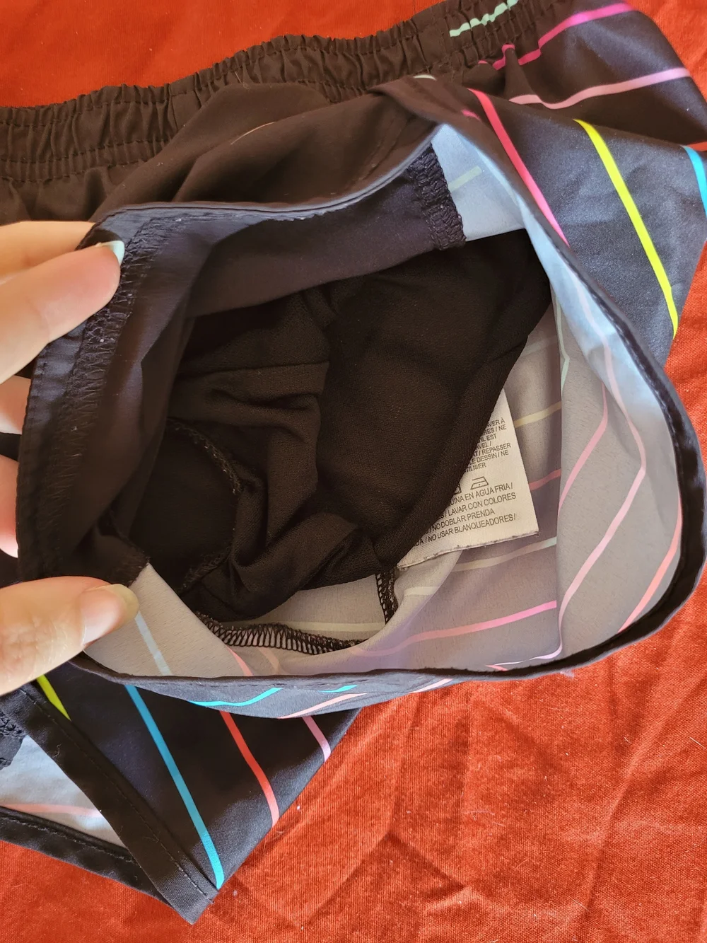 Nike Toddler Size 3T Black Athletic Running Shorts with Neon Stripe Detail